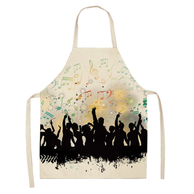 cotton linen musical kitchen apron 25