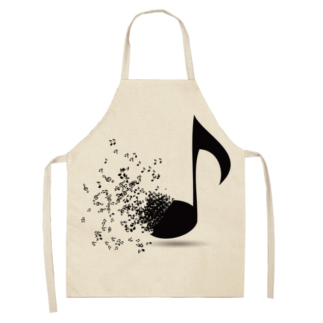 cotton linen musical kitchen apron 26