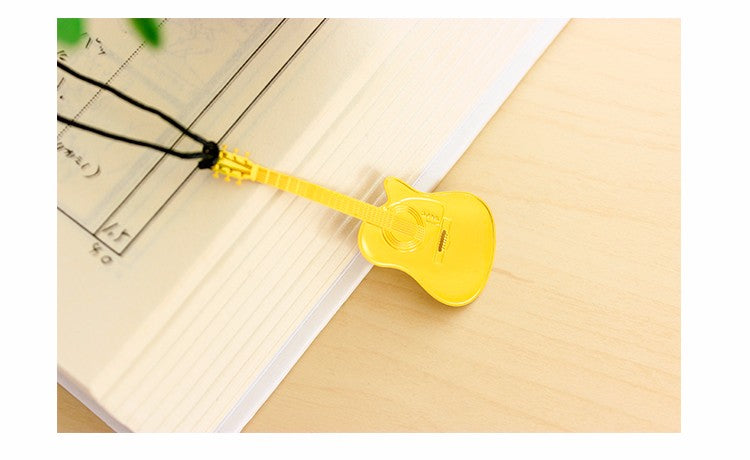 6pcs a set of exquisite musical instrument metal gilded lanyard bookmarks