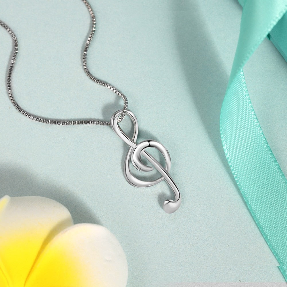 s925 sterling silver treble clef necklaces united states