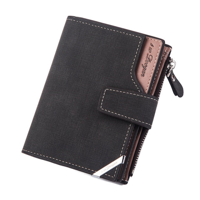 wallet with zipper coin pocket black