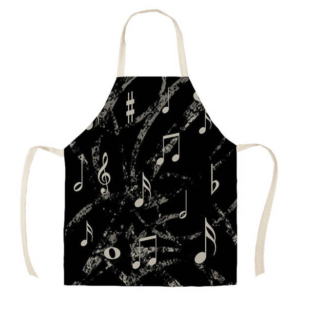 cotton linen music-theme kitchen aprons