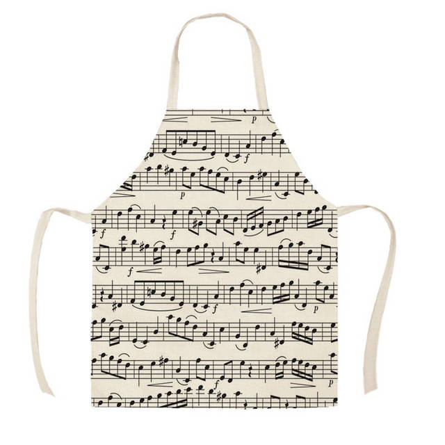 cotton linen music-theme kitchen aprons