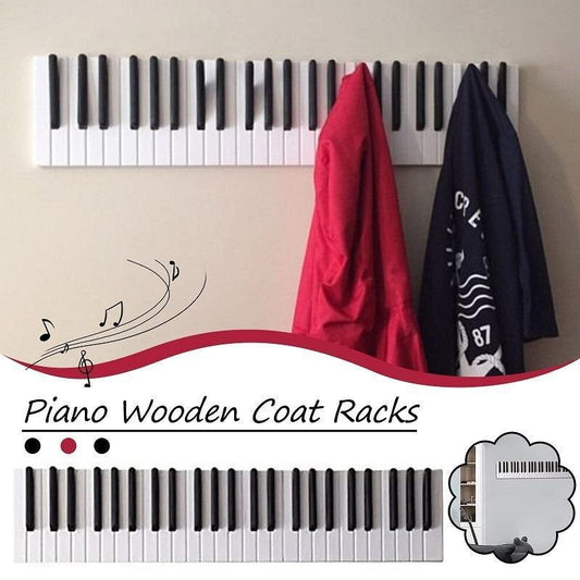 piano keyboard wooden wall hanger hook