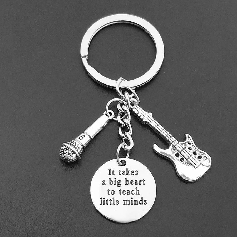keychain for teacher with different subjects or themes music