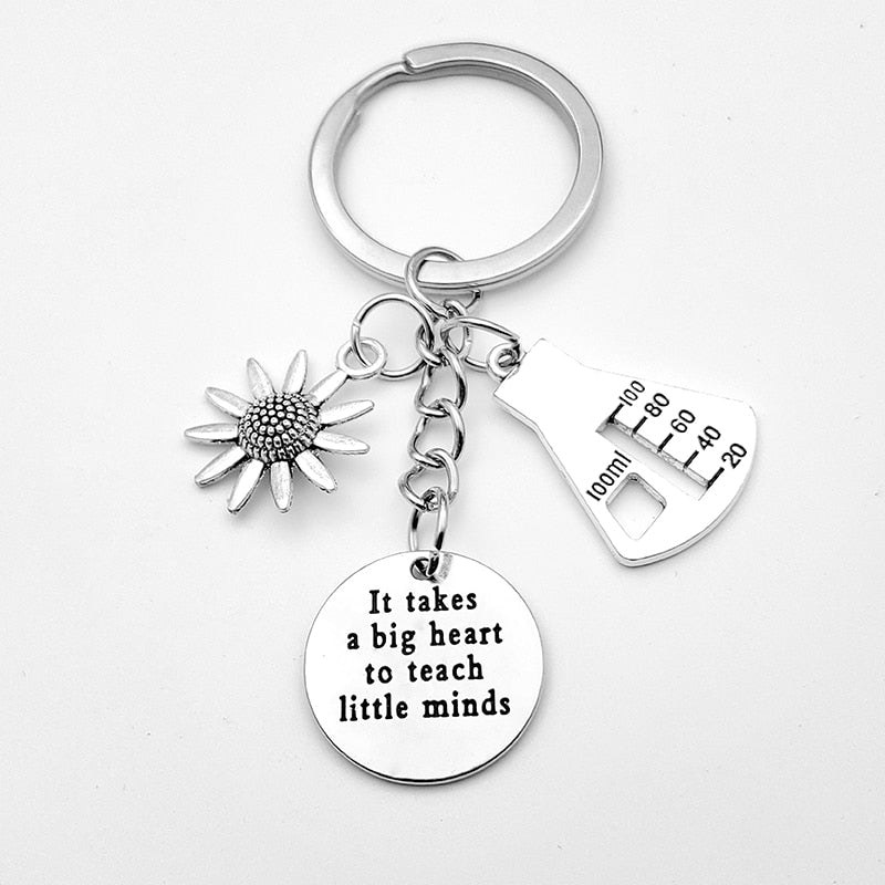keychain for teacher with different subjects or themes science