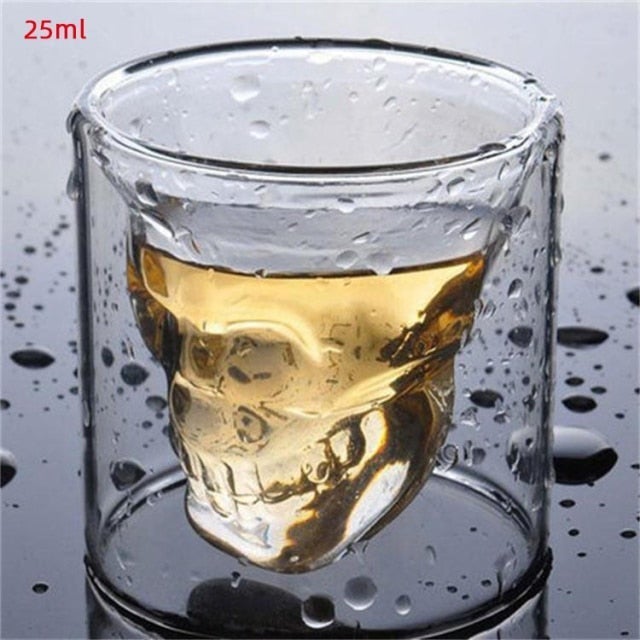 funny double-layer skeleton-shaped wine glass skeleton 25ml