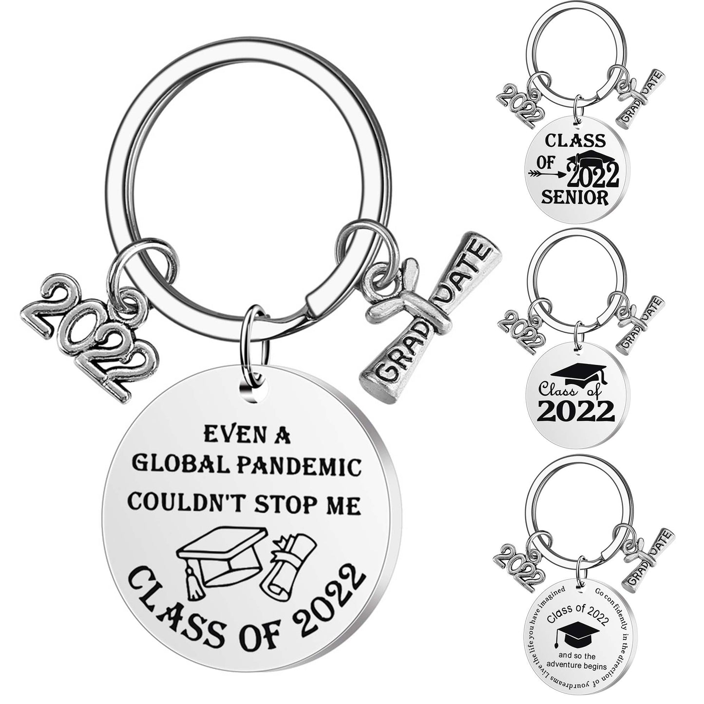 2022 stainless steel inspirational graduate keychain (gift box/bag available)