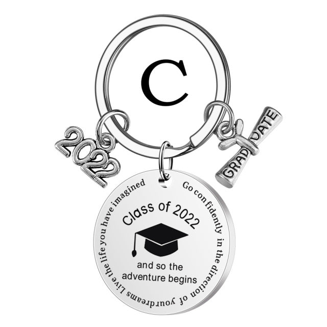 2022 stainless steel inspirational graduate keychain (gift box/bag available) c