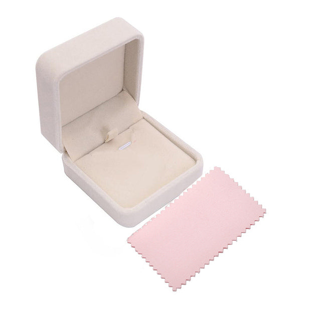 high-quality grey / white velvet jewelry gift box (not for individual sales) white