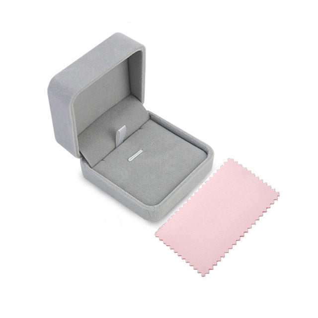 high-quality grey / white velvet jewelry gift box (not for individual sales) gray