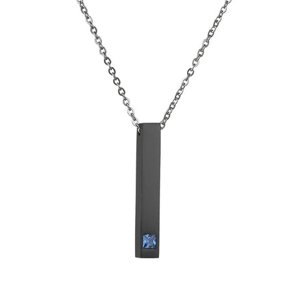 engraved personalized stainless steel necklace (suitable for medical alert necklace)
